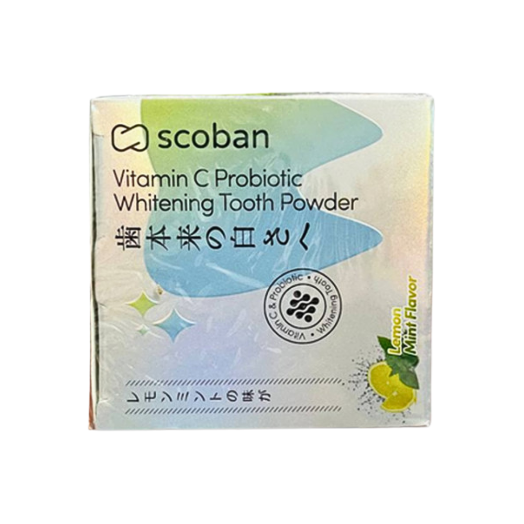Scoban Vitamin C Probiotic Whitening Tooth Powder 50g Scoban Vitamin C Probiotic Whitening Tooth Powder 50g